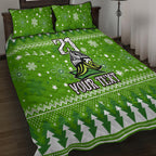 custom-raiders-rugby-quilt-bed-set-the-mighty-green-machine-2023-christmas-vibe