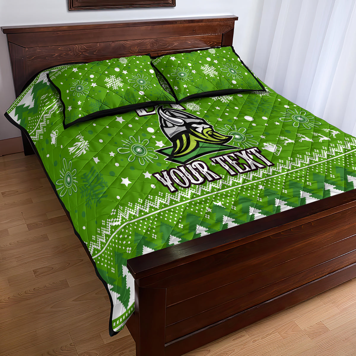 custom-raiders-rugby-quilt-bed-set-the-mighty-green-machine-2023-christmas-vibe