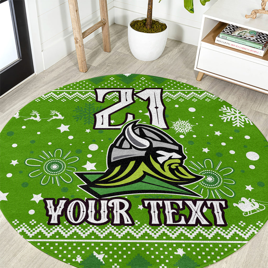 custom-raiders-rugby-round-carpet-the-mighty-green-machine-2023-christmas-vibe