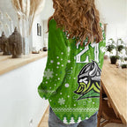 custom-raiders-rugby-women-casual-shirt-the-mighty-green-machine-2023-christmas-vibe