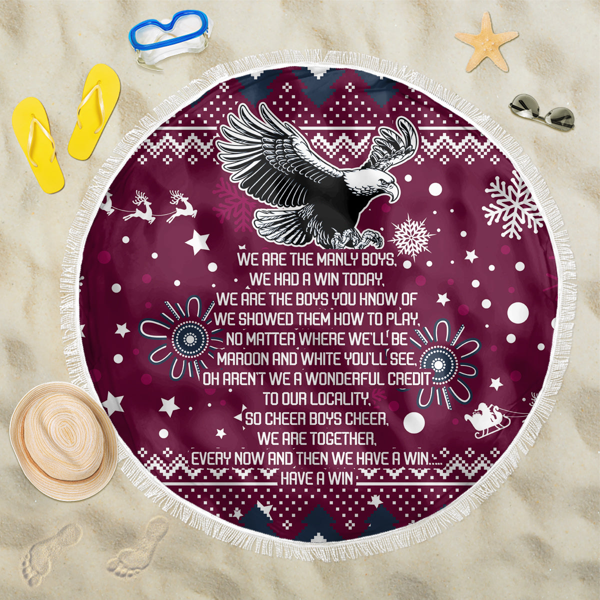 sea-eagles-rugby-beach-blanket-manly-boys-victory-2023-christmas-vibe
