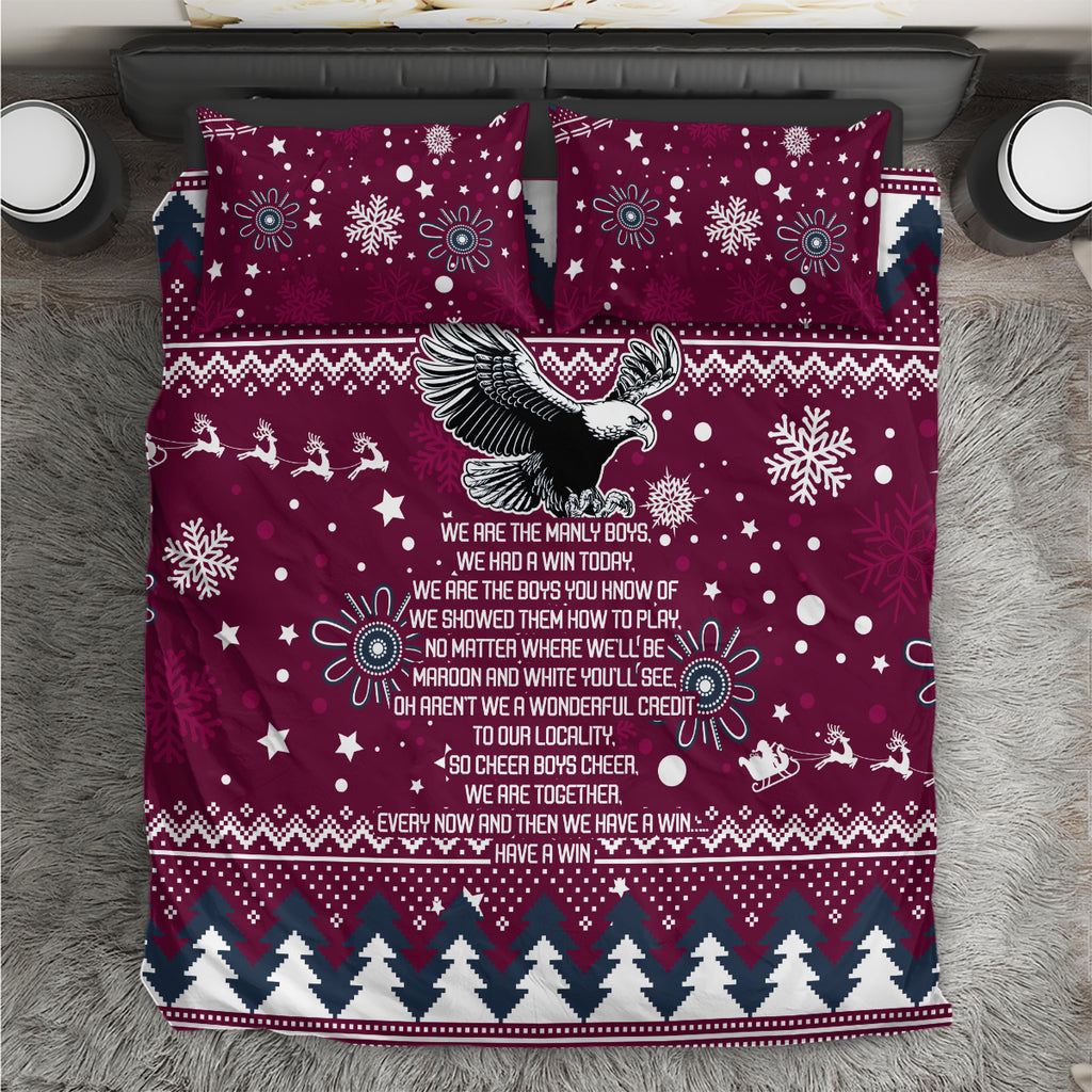 sea-eagles-rugby-bedding-set-manly-boys-victory-2023-christmas-vibe