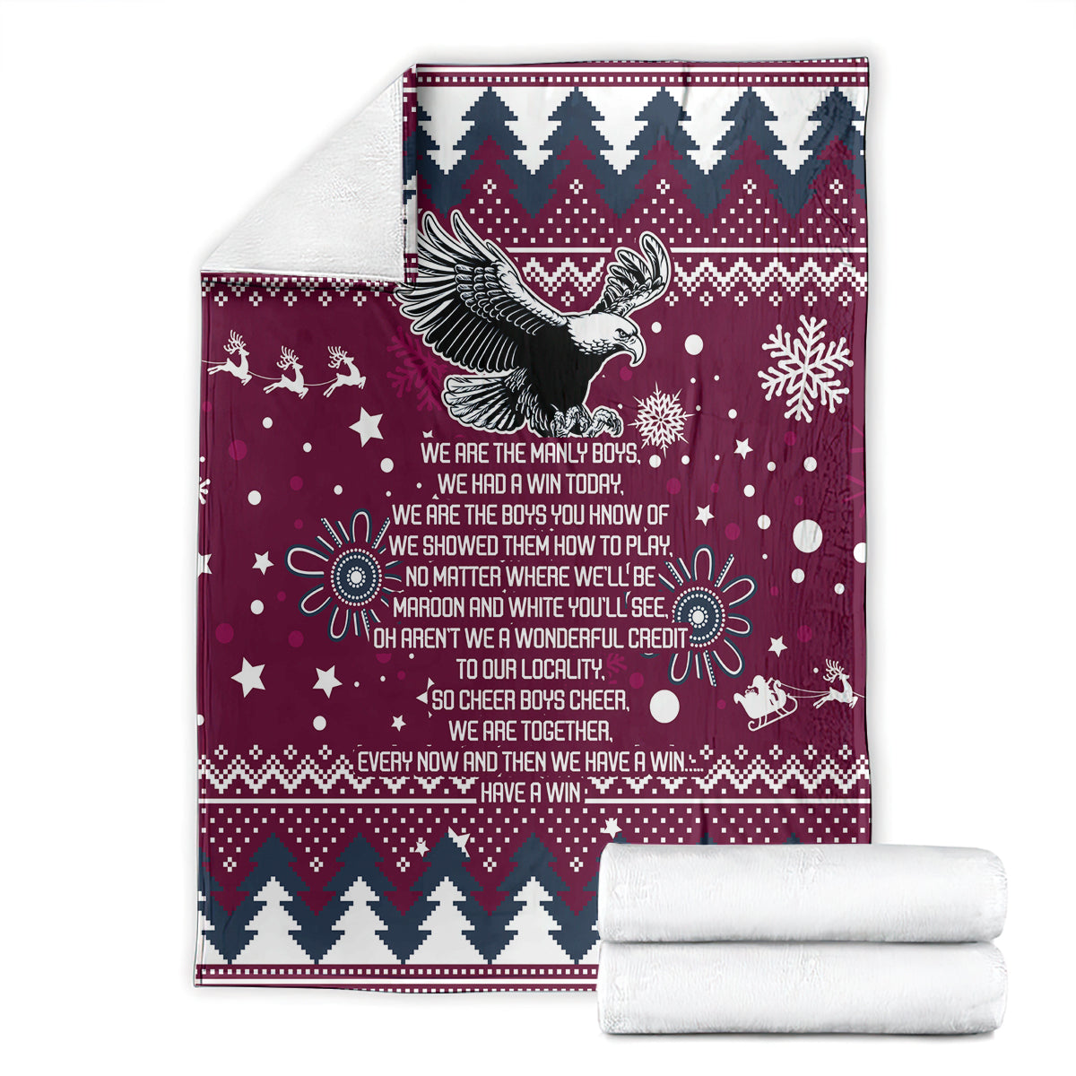 sea-eagles-rugby-blanket-manly-boys-victory-2023-christmas-vibe