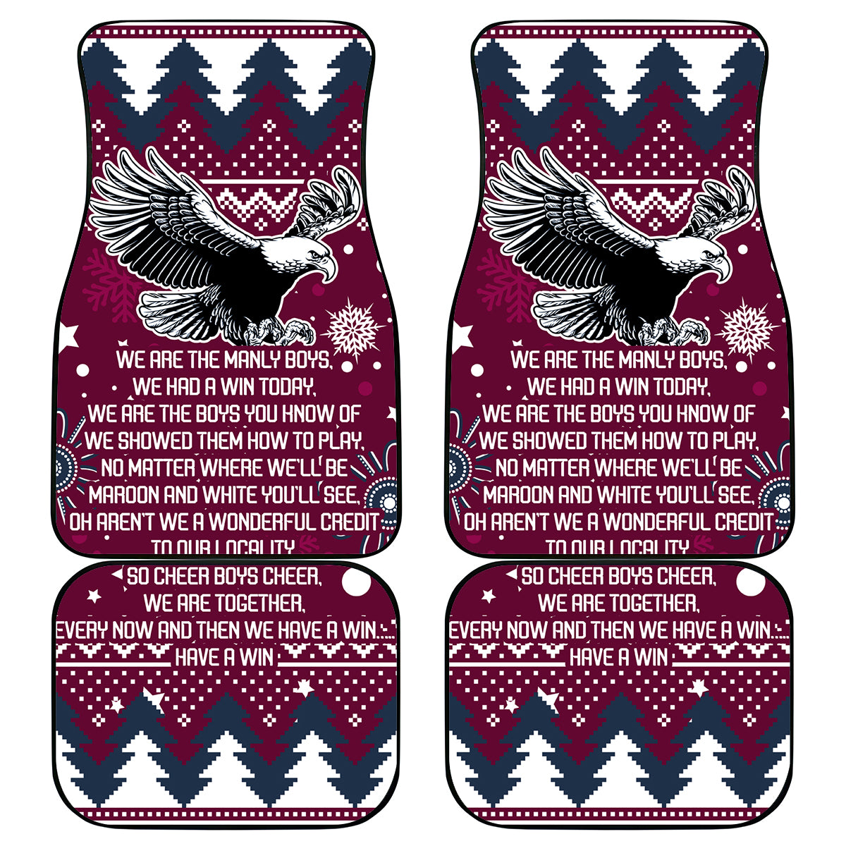 sea-eagles-rugby-car-mats-manly-boys-victory-2023-christmas-vibe