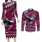 sea-eagles-rugby-couples-matching-long-sleeve-bodycon-dress-and-long-sleeve-button-shirt-manly-boys-victory-2023-christmas-vibe