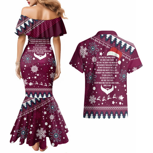 sea-eagles-rugby-couples-matching-mermaid-dress-and-hawaiian-shirt-manly-boys-victory-2023-christmas-vibe