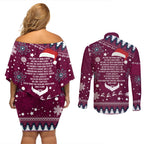 sea-eagles-rugby-couples-matching-off-shoulder-short-dress-and-long-sleeve-button-shirt-manly-boys-victory-2023-christmas-vibe