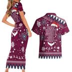 sea-eagles-rugby-couples-matching-short-sleeve-bodycon-dress-and-hawaiian-shirt-manly-boys-victory-2023-christmas-vibe