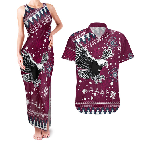 sea-eagles-rugby-couples-matching-tank-maxi-dress-and-hawaiian-shirt-manly-boys-victory-2023-christmas-vibe