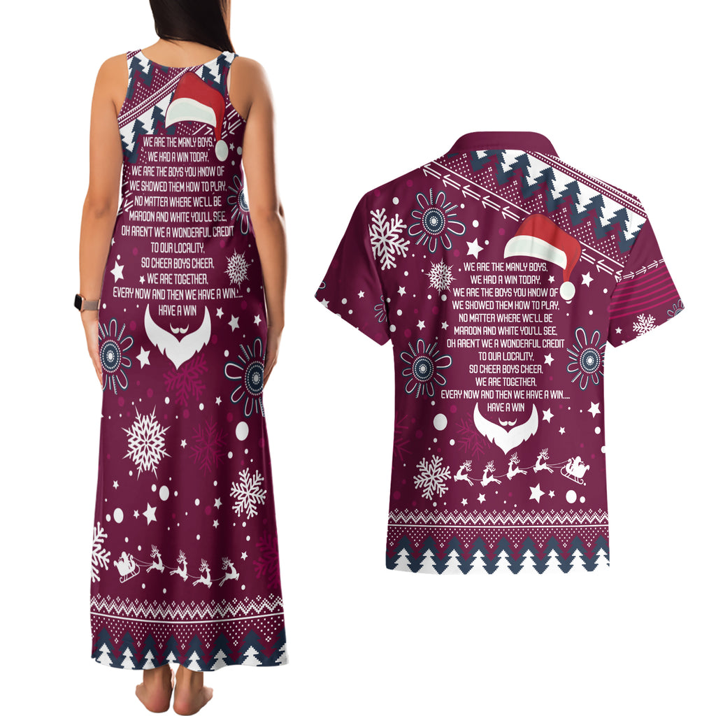 sea-eagles-rugby-couples-matching-tank-maxi-dress-and-hawaiian-shirt-manly-boys-victory-2023-christmas-vibe