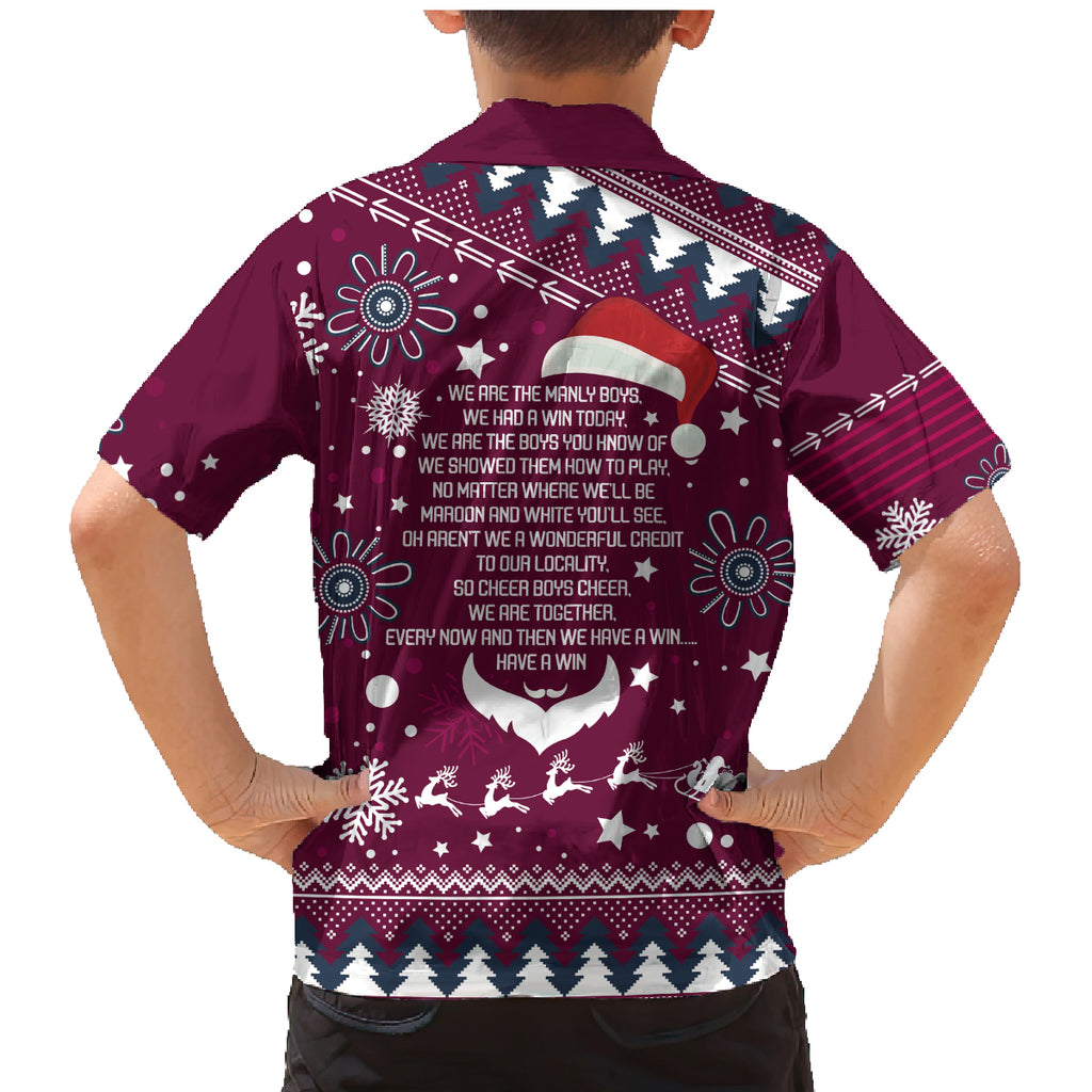 sea-eagles-rugby-family-matching-mermaid-dress-and-hawaiian-shirt-manly-boys-victory-2023-christmas-vibe