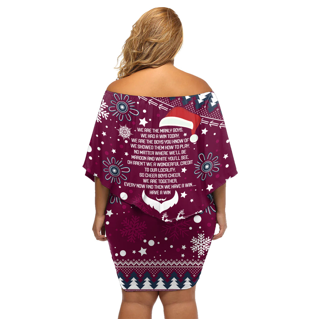 sea-eagles-rugby-family-matching-off-shoulder-short-dress-and-hawaiian-shirt-manly-boys-victory-2023-christmas-vibe