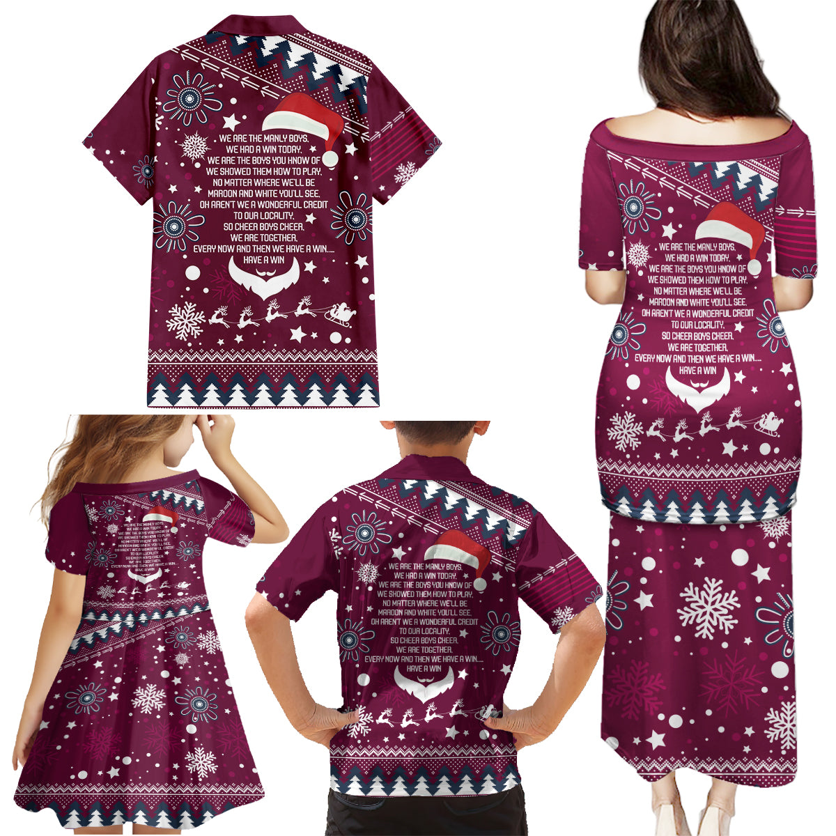 sea-eagles-rugby-family-matching-puletasi-dress-and-hawaiian-shirt-manly-boys-victory-2023-christmas-vibe
