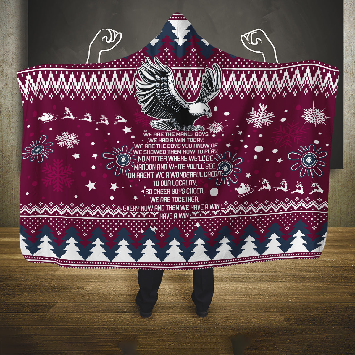 sea-eagles-rugby-hooded-blanket-manly-boys-victory-2023-christmas-vibe