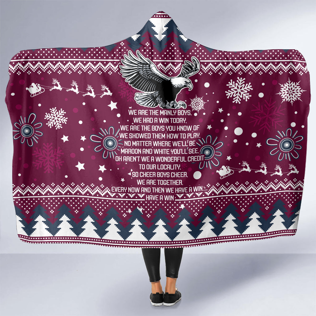 sea-eagles-rugby-hooded-blanket-manly-boys-victory-2023-christmas-vibe