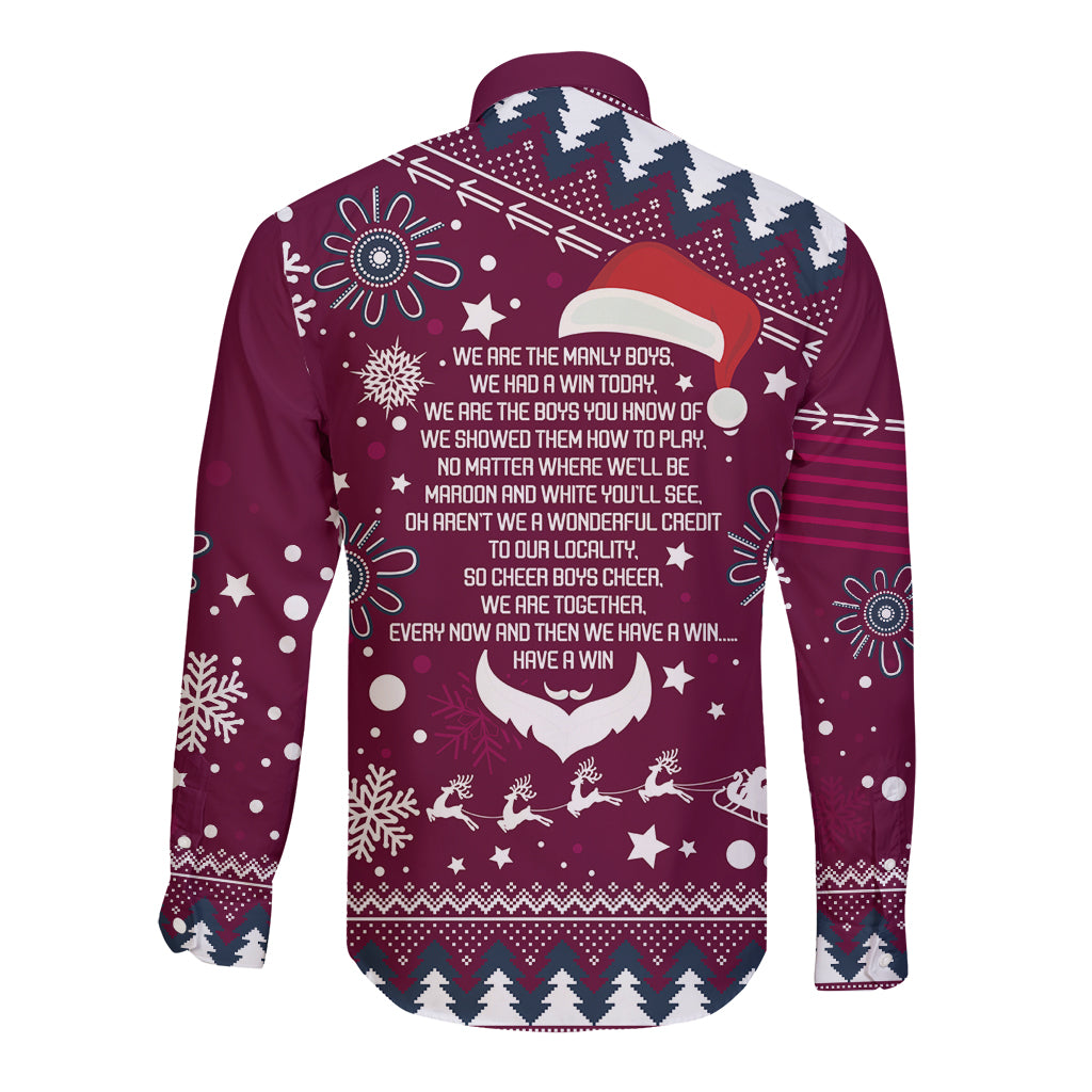 sea-eagles-rugby-long-sleeve-button-shirt-manly-boys-victory-2023-christmas-vibe