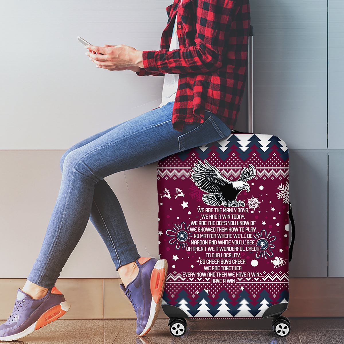 sea-eagles-rugby-luggage-cover-manly-boys-victory-2023-christmas-vibe