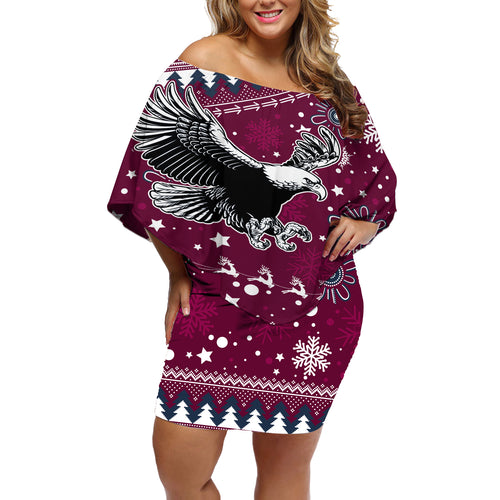 sea-eagles-rugby-off-shoulder-short-dress-manly-boys-victory-2023-christmas-vibe
