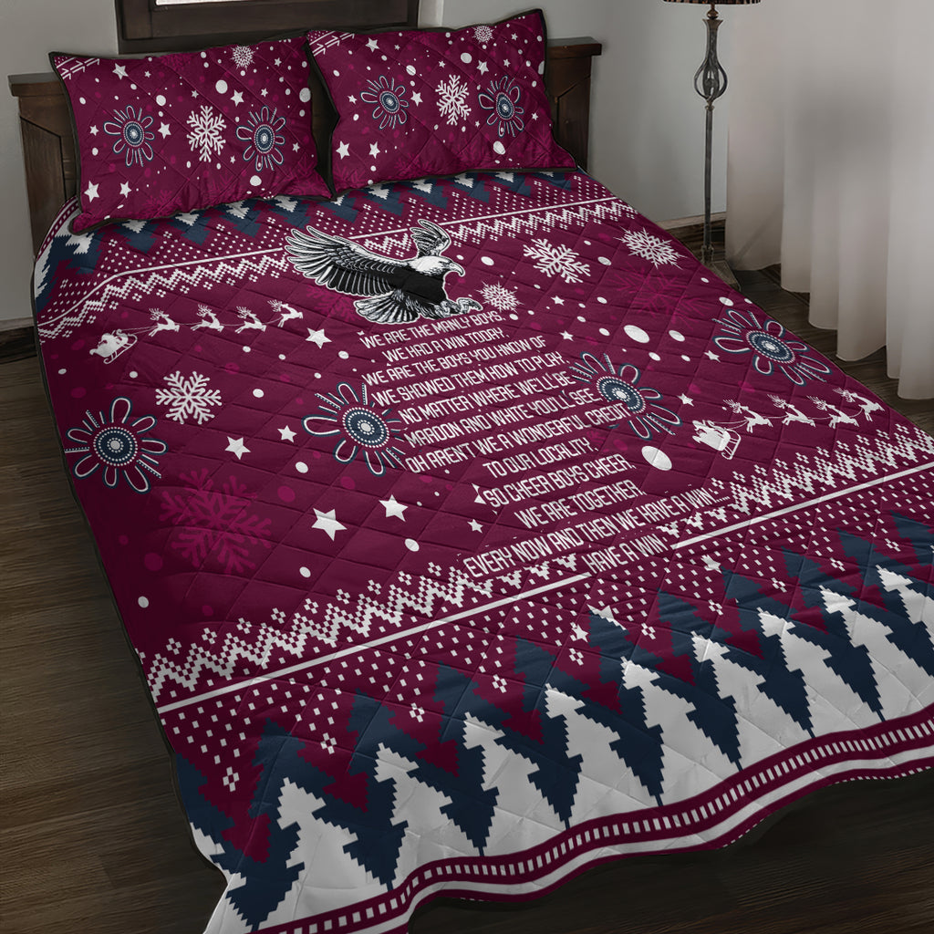 sea-eagles-rugby-quilt-bed-set-manly-boys-victory-2023-christmas-vibe