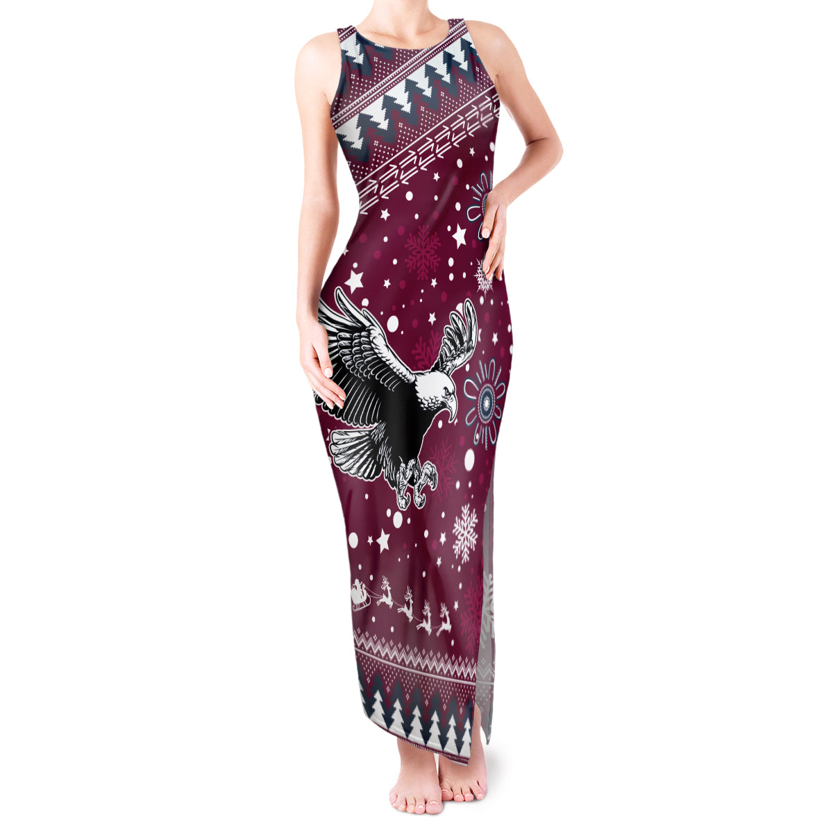 sea-eagles-rugby-tank-maxi-dress-manly-boys-victory-2023-christmas-vibe