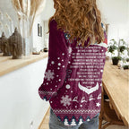 sea-eagles-rugby-women-casual-shirt-manly-boys-victory-2023-christmas-vibe