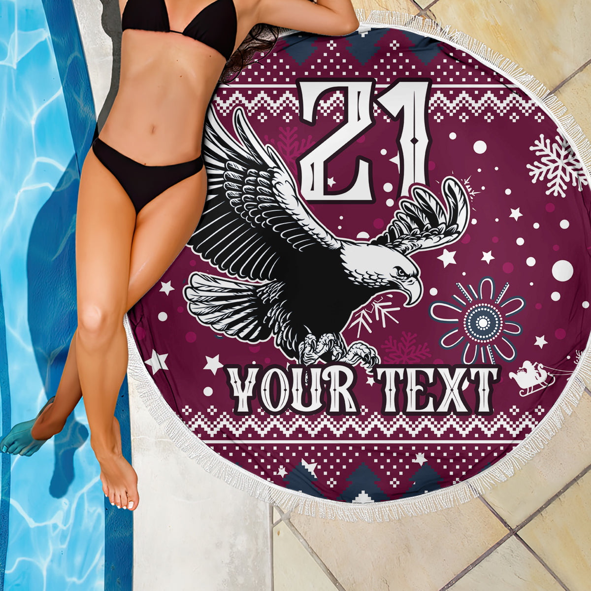 custom-sea-eagles-rugby-beach-blanket-manly-boys-victory-2023-christmas-vibe