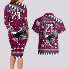custom-sea-eagles-rugby-couples-matching-long-sleeve-bodycon-dress-and-hawaiian-shirt-manly-boys-victory-2023-christmas-vibe