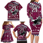 custom-sea-eagles-rugby-family-matching-long-sleeve-bodycon-dress-and-hawaiian-shirt-manly-boys-victory-2023-christmas-vibe