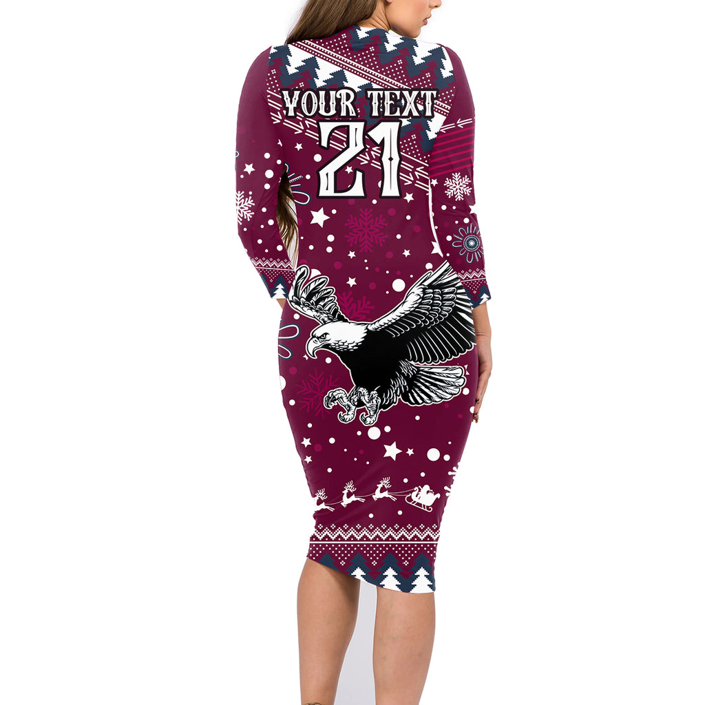 custom-sea-eagles-rugby-family-matching-long-sleeve-bodycon-dress-and-hawaiian-shirt-manly-boys-victory-2023-christmas-vibe