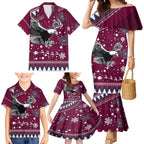 custom-sea-eagles-rugby-family-matching-mermaid-dress-and-hawaiian-shirt-manly-boys-victory-2023-christmas-vibe