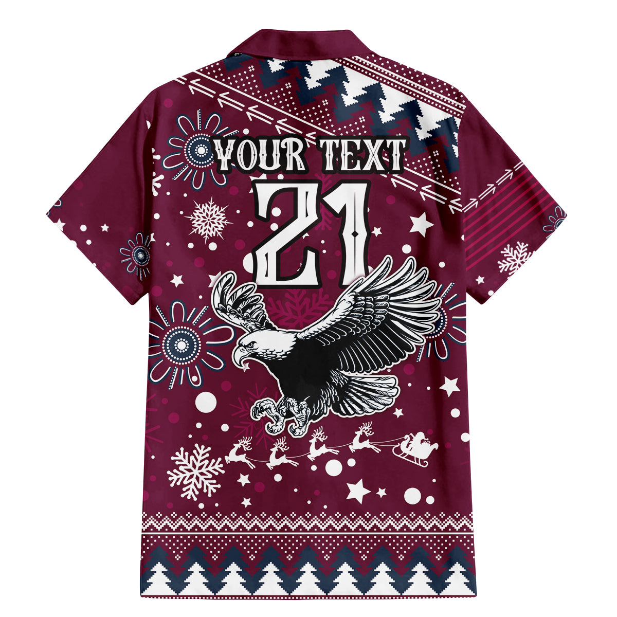 custom-sea-eagles-rugby-family-matching-mermaid-dress-and-hawaiian-shirt-manly-boys-victory-2023-christmas-vibe
