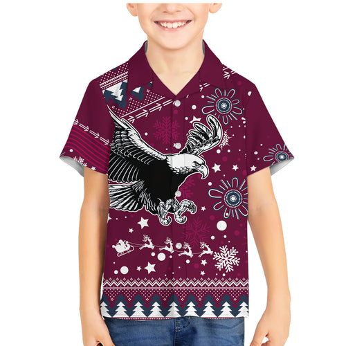 custom-sea-eagles-rugby-family-matching-mermaid-dress-and-hawaiian-shirt-manly-boys-victory-2023-christmas-vibe