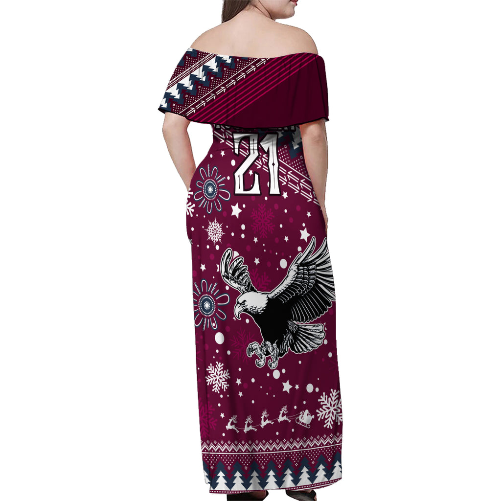 custom-sea-eagles-rugby-family-matching-off-shoulder-maxi-dress-and-hawaiian-shirt-manly-boys-victory-2023-christmas-vibe