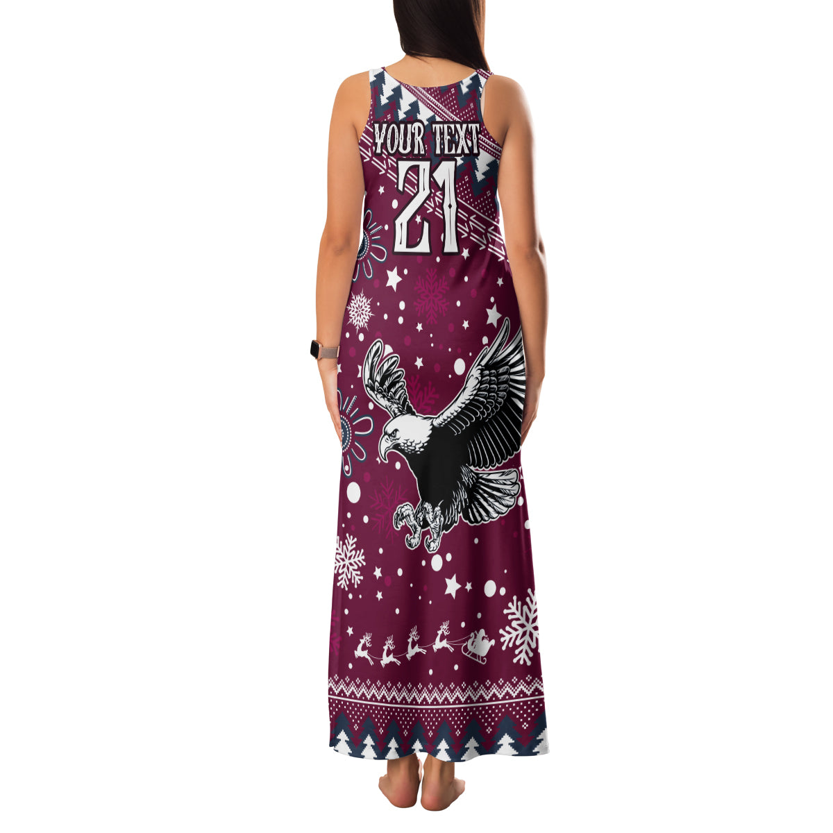 custom-sea-eagles-rugby-family-matching-tank-maxi-dress-and-hawaiian-shirt-manly-boys-victory-2023-christmas-vibe