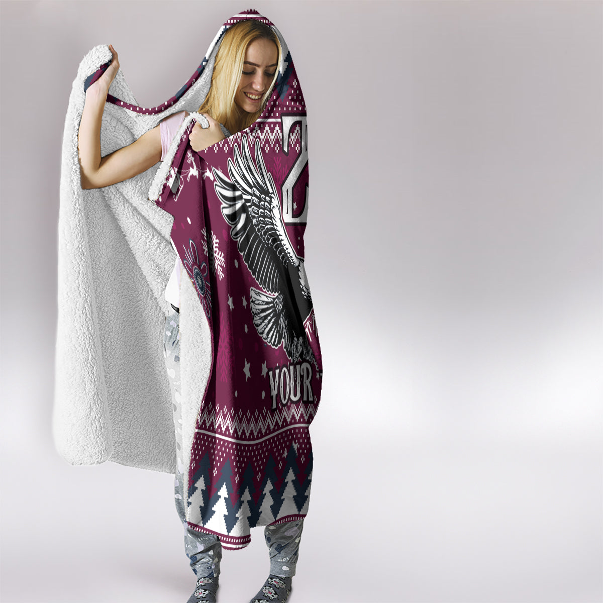 custom-sea-eagles-rugby-hooded-blanket-manly-boys-victory-2023-christmas-vibe