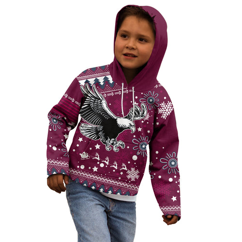 custom-sea-eagles-rugby-kid-hoodie-manly-boys-victory-2023-christmas-vibe