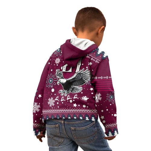 custom-sea-eagles-rugby-kid-hoodie-manly-boys-victory-2023-christmas-vibe