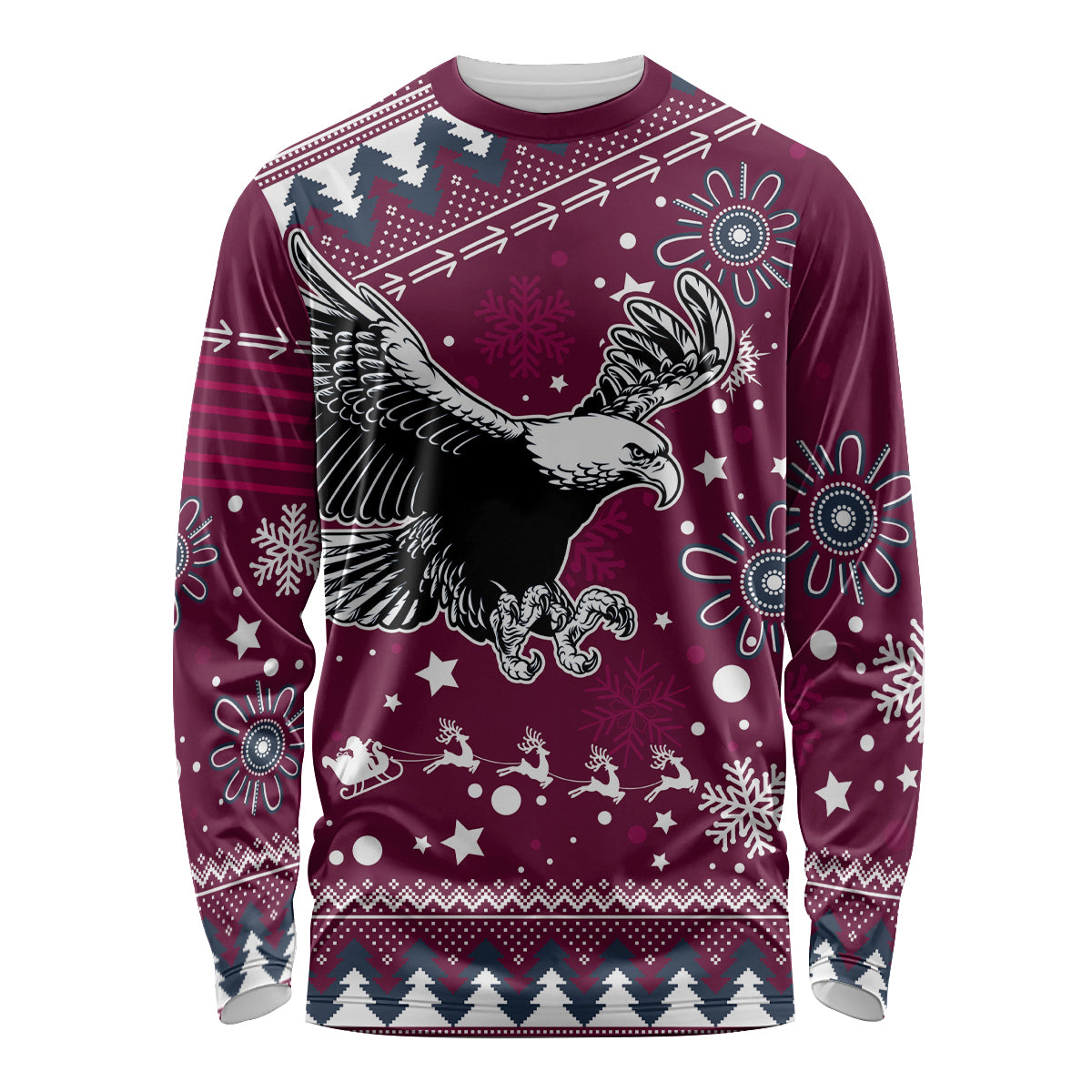 custom-sea-eagles-rugby-long-sleeve-shirt-manly-boys-victory-2023-christmas-vibe