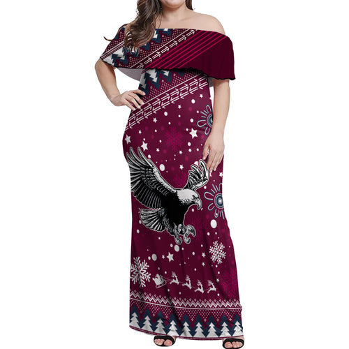 custom-sea-eagles-rugby-off-shoulder-maxi-dress-manly-boys-victory-2023-christmas-vibe