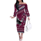 custom-sea-eagles-rugby-off-the-shoulder-long-sleeve-dress-manly-boys-victory-2023-christmas-vibe