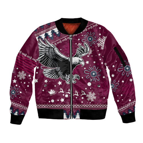 custom-sea-eagles-rugby-sleeve-zip-bomber-jacket-manly-boys-victory-2023-christmas-vibe