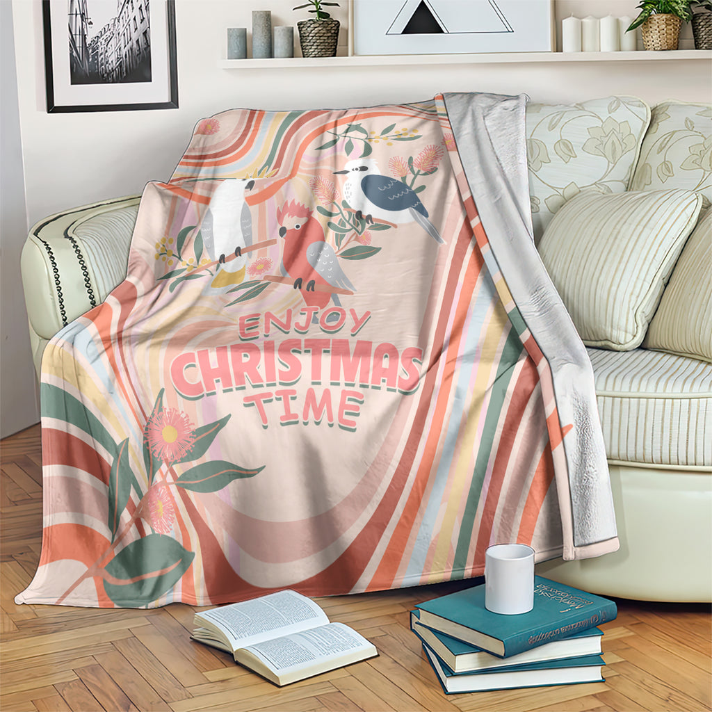 australia-hippie-christmas-blanket-cockatoo-kookaburra-with-wattle-pink-peach-style