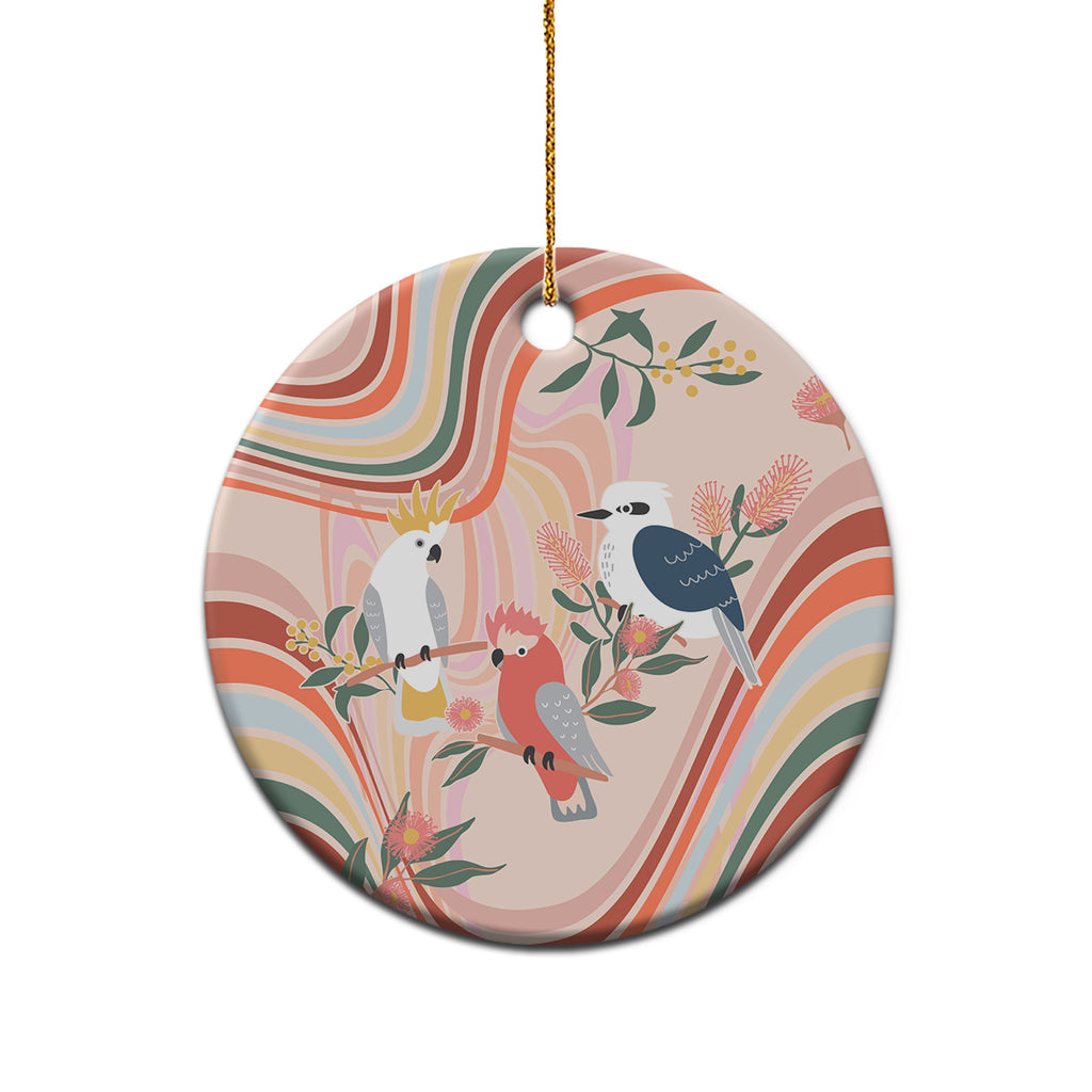 australia-hippie-christmas-ceramic-ornament-cockatoo-kookaburra-with-wattle-pink-peach-style