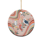 australia-hippie-christmas-ceramic-ornament-cockatoo-kookaburra-with-wattle-pink-peach-style