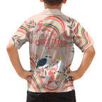 australia-hippie-christmas-kid-hawaiian-shirt-cockatoo-kookaburra-with-wattle-pink-peach-style