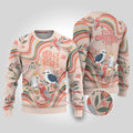 australia-hippie-christmas-ugly-christmas-sweater-cockatoo-kookaburra-with-wattle-pink-peach-style