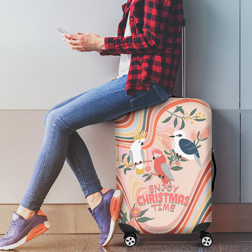 australia-hippie-christmas-luggage-cover-cockatoo-kookaburra-with-wattle-pink-peach-style