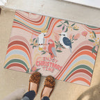 australia-hippie-christmas-rubber-doormat-cockatoo-kookaburra-with-wattle-pink-peach-style