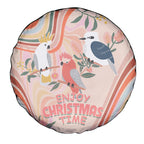 australia-hippie-christmas-spare-tire-cover-cockatoo-kookaburra-with-wattle-pink-peach-style