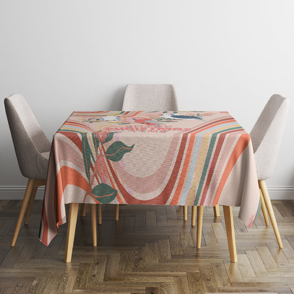 australia-hippie-christmas-tablecloth-cockatoo-kookaburra-with-wattle-pink-peach-style